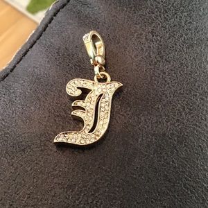 HTF JUICY COUTURE GOTHIC RHINESTONE “F” CHARM
